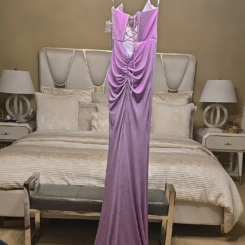 Jovani Luxury Strapless Lilac Gown Size 2 Prom, Wedding, Formal